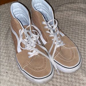 unisex Sk8 hi khaki vans size 8 men/9.5 for women